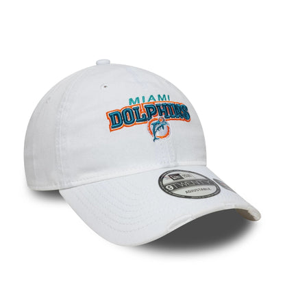 New Era 9TWENTY Cap Miami Dolphins NFL Washed Distressed white
