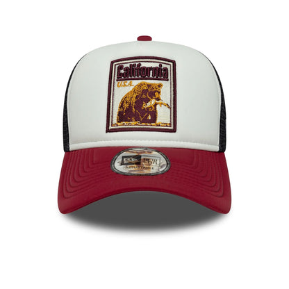 New Era 9FORTY A-Frame Trucker Cap California Graphic Patch white