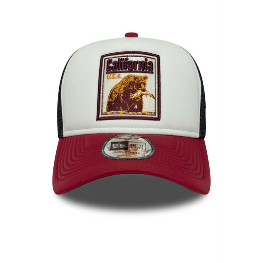 New Era 9FORTY A-Frame Trucker Cap California Graphic Patch white