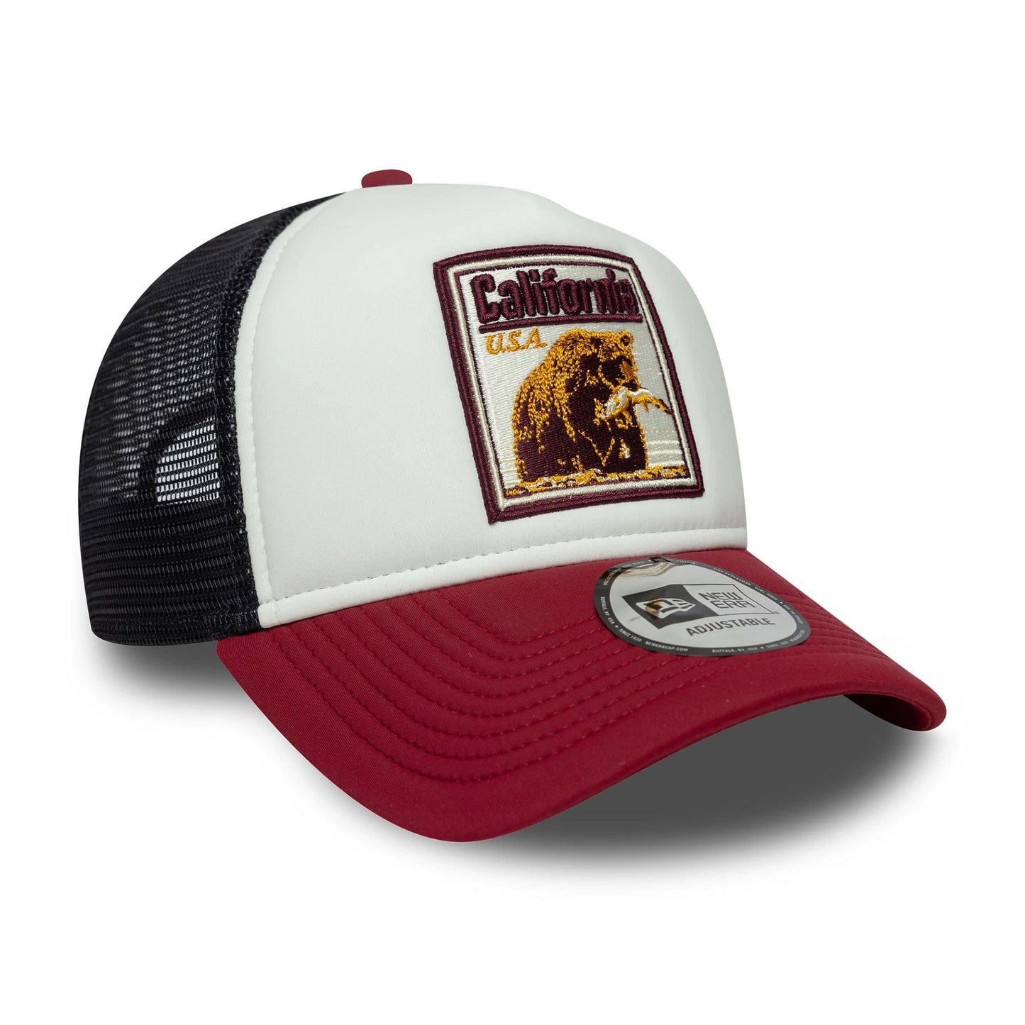 New Era 9FORTY A-Frame Trucker Cap California Graphic Patch white