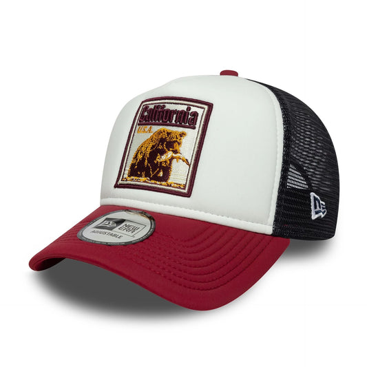 New Era 9FORTY A-Frame Trucker Cap California Graphic Patch white