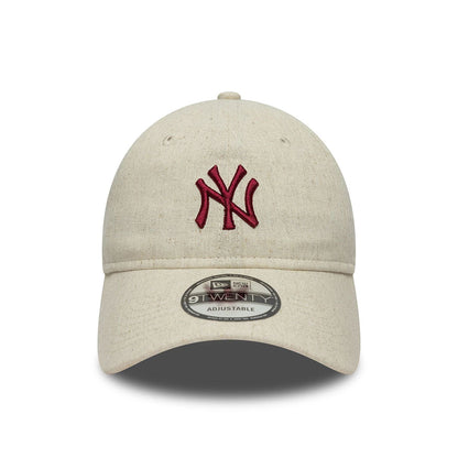 New Era 9TWENTY Cap New York Yankees MLB Leinen beige