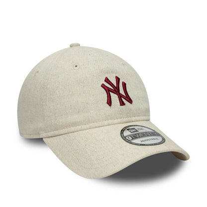 New Era 9TWENTY Cap New York Yankees MLB Leinen beige