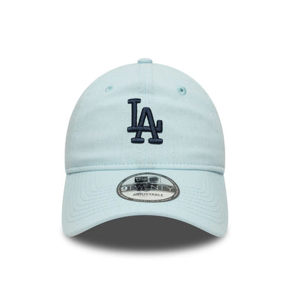 New Era 9TWENTY Cap LA Dodgers MLB Leinen pastel blue