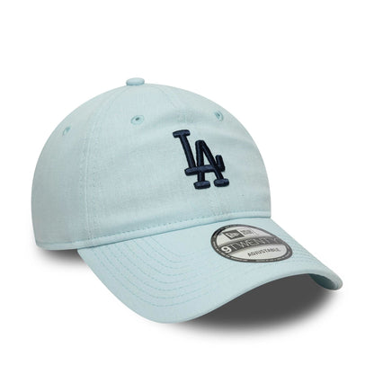 New Era 9TWENTY Cap LA Dodgers MLB Leinen pastel blue