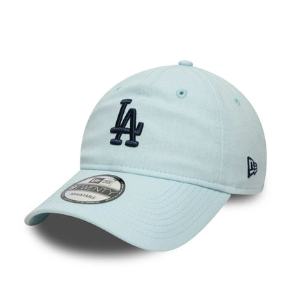 New Era 9TWENTY Cap LA Dodgers MLB Leinen pastel blue