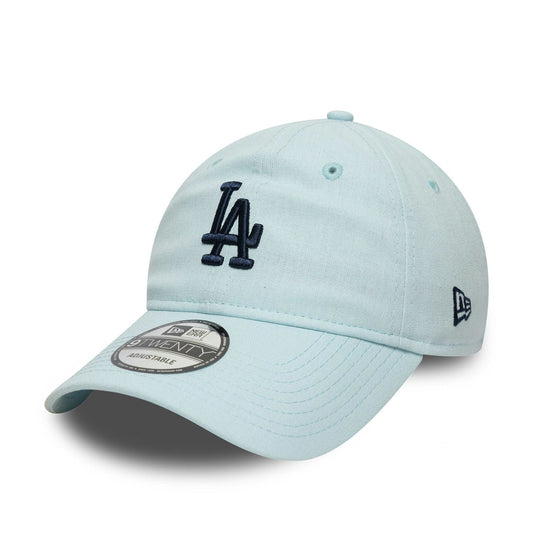 New Era 9TWENTY Cap LA Dodgers MLB Leinen pastel blue