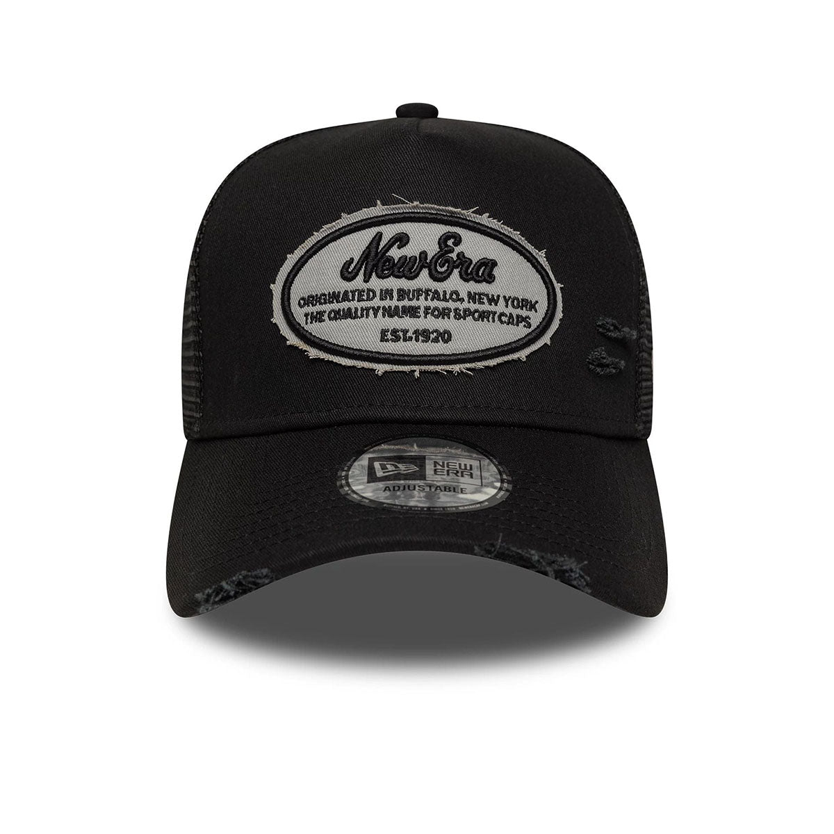 New Era 9FORTY Trucker Cap New Era Distressed Oval Patch black