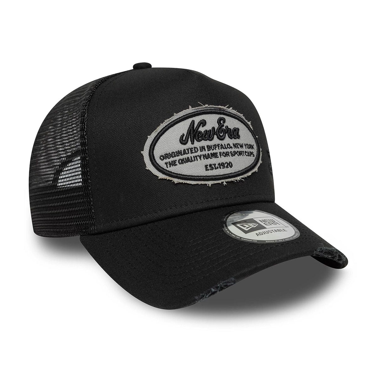 New Era 9FORTY Trucker Cap New Era Distressed Oval Patch black