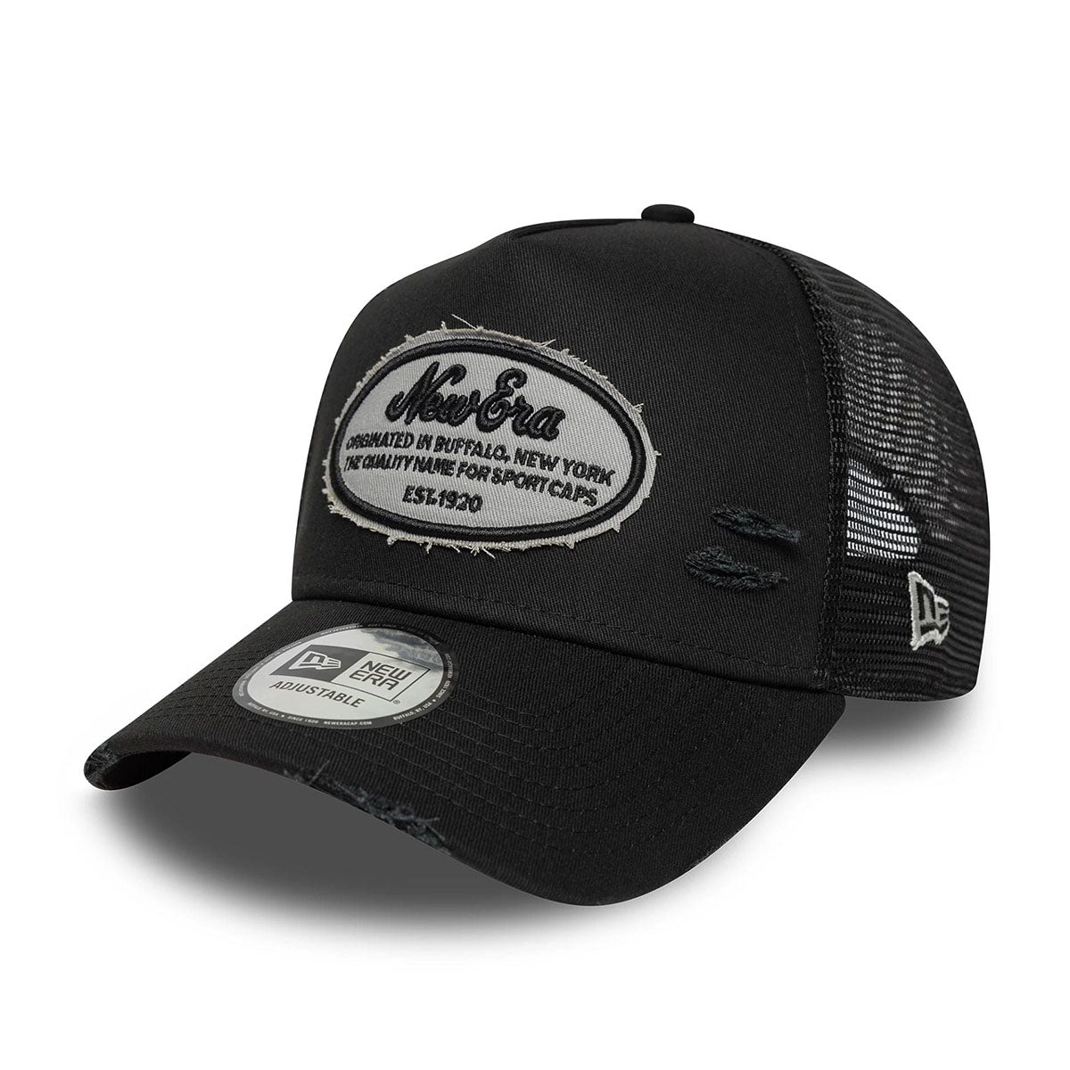 New Era 9FORTY Trucker Cap New Era Distressed Oval Patch black