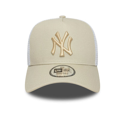 New Era 9FORTY E-Frame Trucker Cap New York Yankees MLB League Essential beige