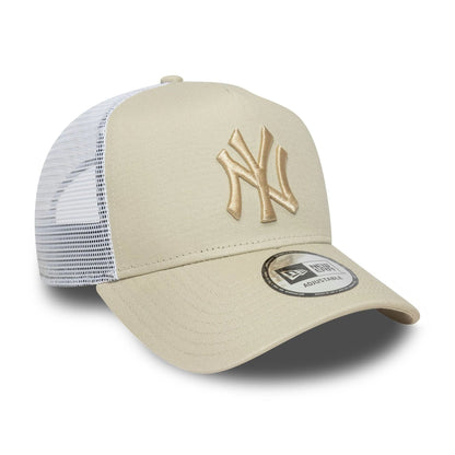 New Era 9FORTY E-Frame Trucker Cap New York Yankees MLB League Essential beige