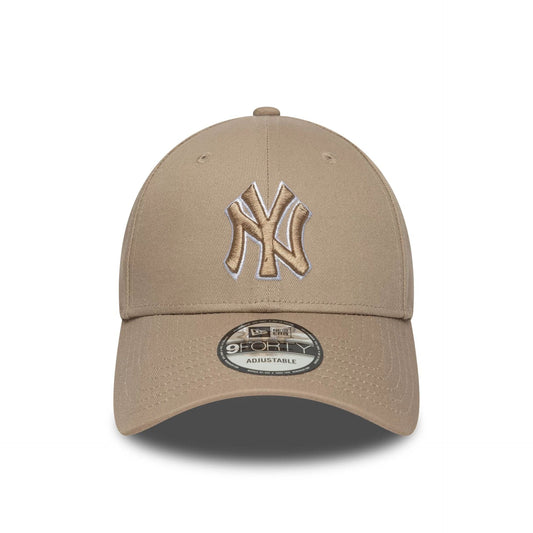 New Era 9FORTY Cap New York Yankees Outline light brown