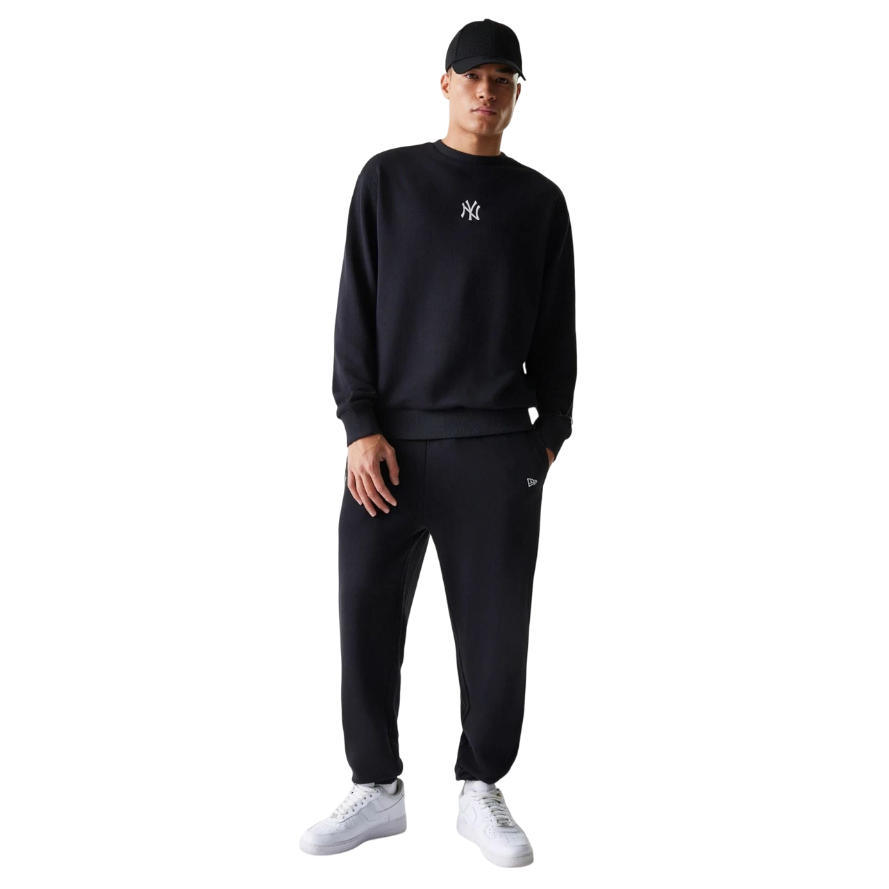 New Era Herren Sweatshirt MLB League Essential French Terry New York Yankees black