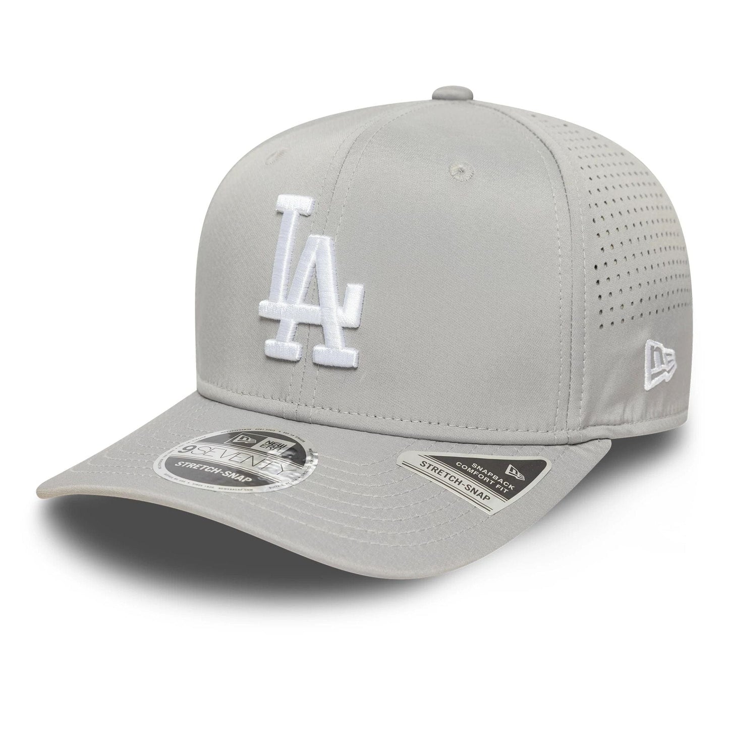 New Era 9SEVENTY Stretch Snap Cap LA Dodgers MLB Perforated grey