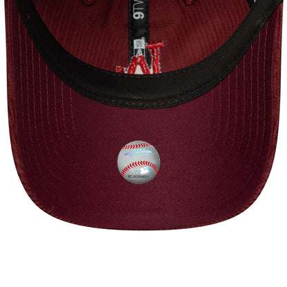 New Era 9TWENTY Cap LA Dodgers MLB Cord dark red
