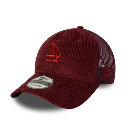 New Era 9TWENTY Cap LA Dodgers MLB Cord dark red