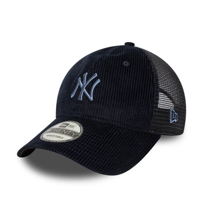 New Era 9TWENTY Trucker Cap New York Yankees MLB Cord navy