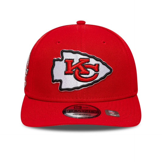 New Era 9SEVENTY Stretch Snap Cap Kansas City Chiefs NFL Patch red