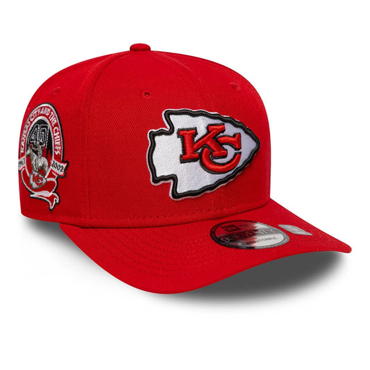 New Era 9SEVENTY Stretch Snap Cap Kansas City Chiefs NFL Patch red