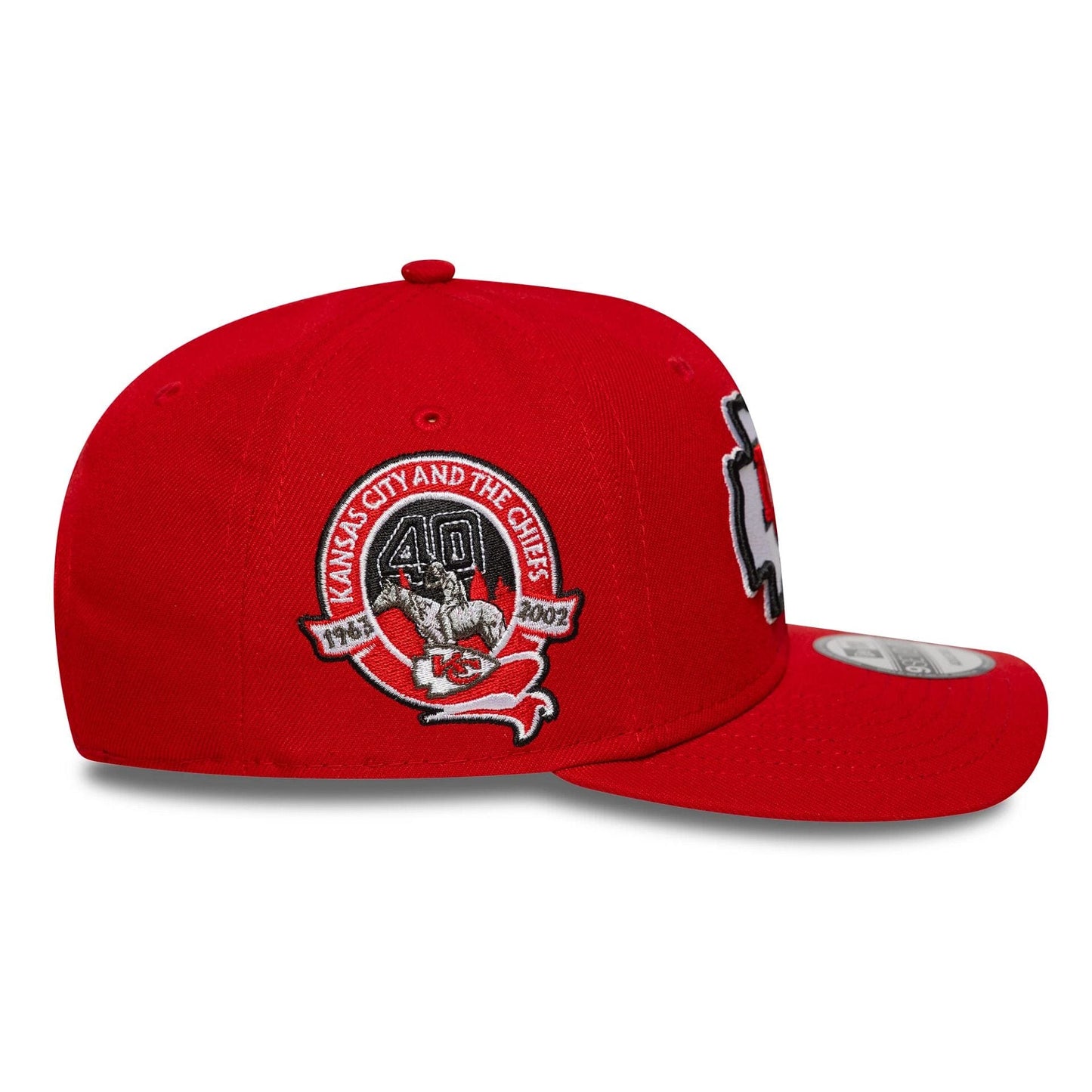 New Era 9SEVENTY Stretch Snap Cap Kansas City Chiefs NFL Patch red
