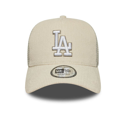 New Era 9FORTY A-Frame Trucker Cap LA Dodgers MLB Cord beige