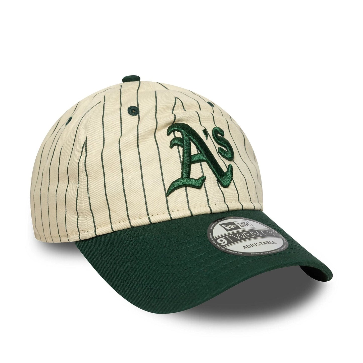 New Era 9TWENTY Cap Oakland Athletics Pinestripe green/beige