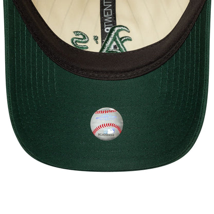 New Era 9TWENTY Cap Oakland Athletics Pinestripe green/beige