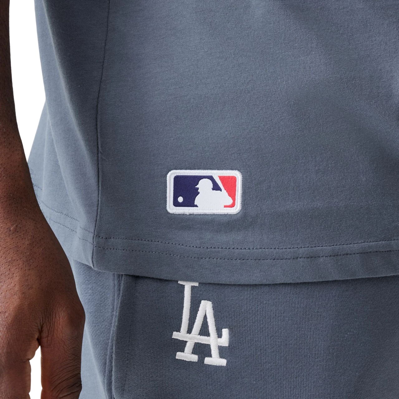 New Era Herren T-Shirt MLB League Essential Oversized LA Dodgers grey