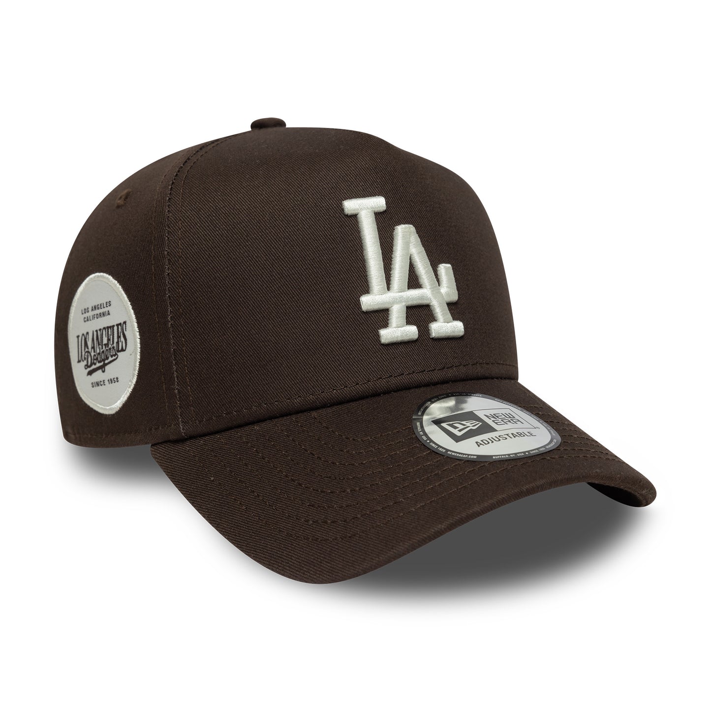 New Era 9FORTY E-Frame Cap Los Angeles Dodgers MLB Sidepatch brown