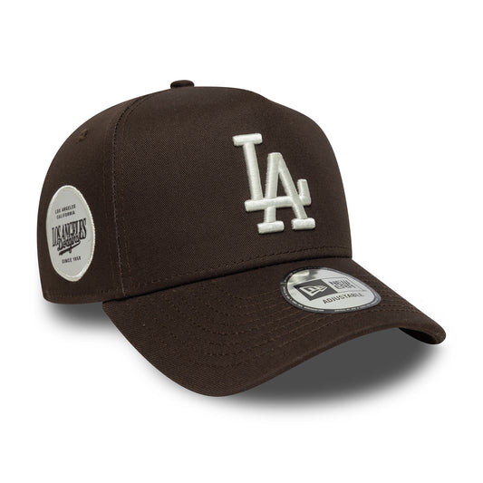 New Era 9FORTY E-Frame Cap Los Angeles Dodgers MLB Sidepatch brown