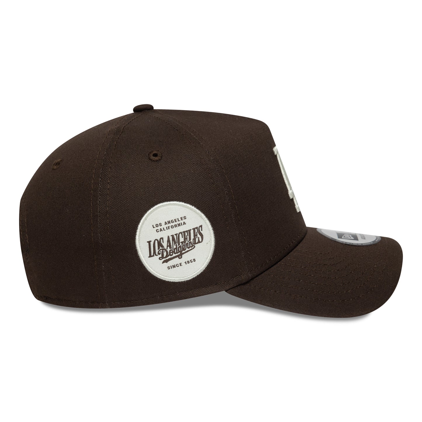 New Era 9FORTY E-Frame Cap Los Angeles Dodgers MLB Sidepatch brown