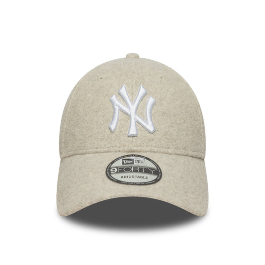 New Era 9FORTY Cap New York Yankees MLB Melton Wool stone