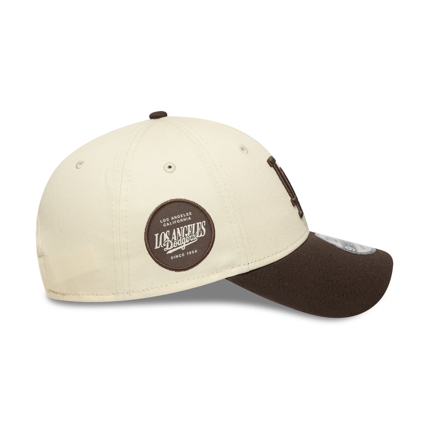 New Era 9FORTY Cap Los Angeles Dodgers MLB Side Patch beige