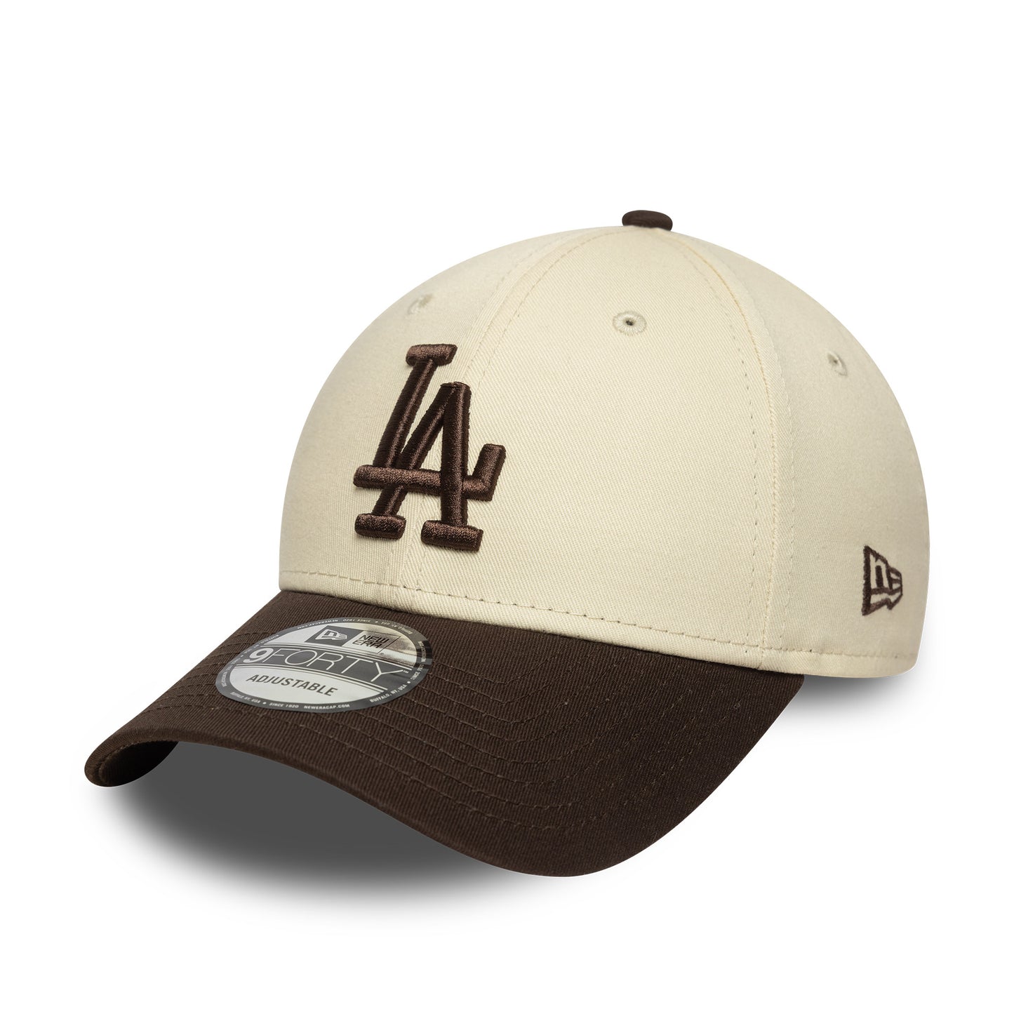 New Era 9FORTY Cap Los Angeles Dodgers MLB Side Patch beige