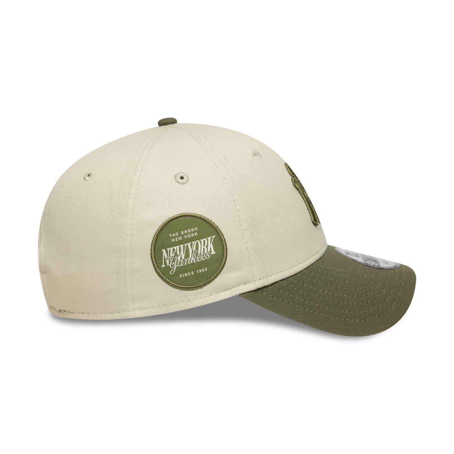 New Era 9FORTY Cap New York Yankees MLB Side Patch beige