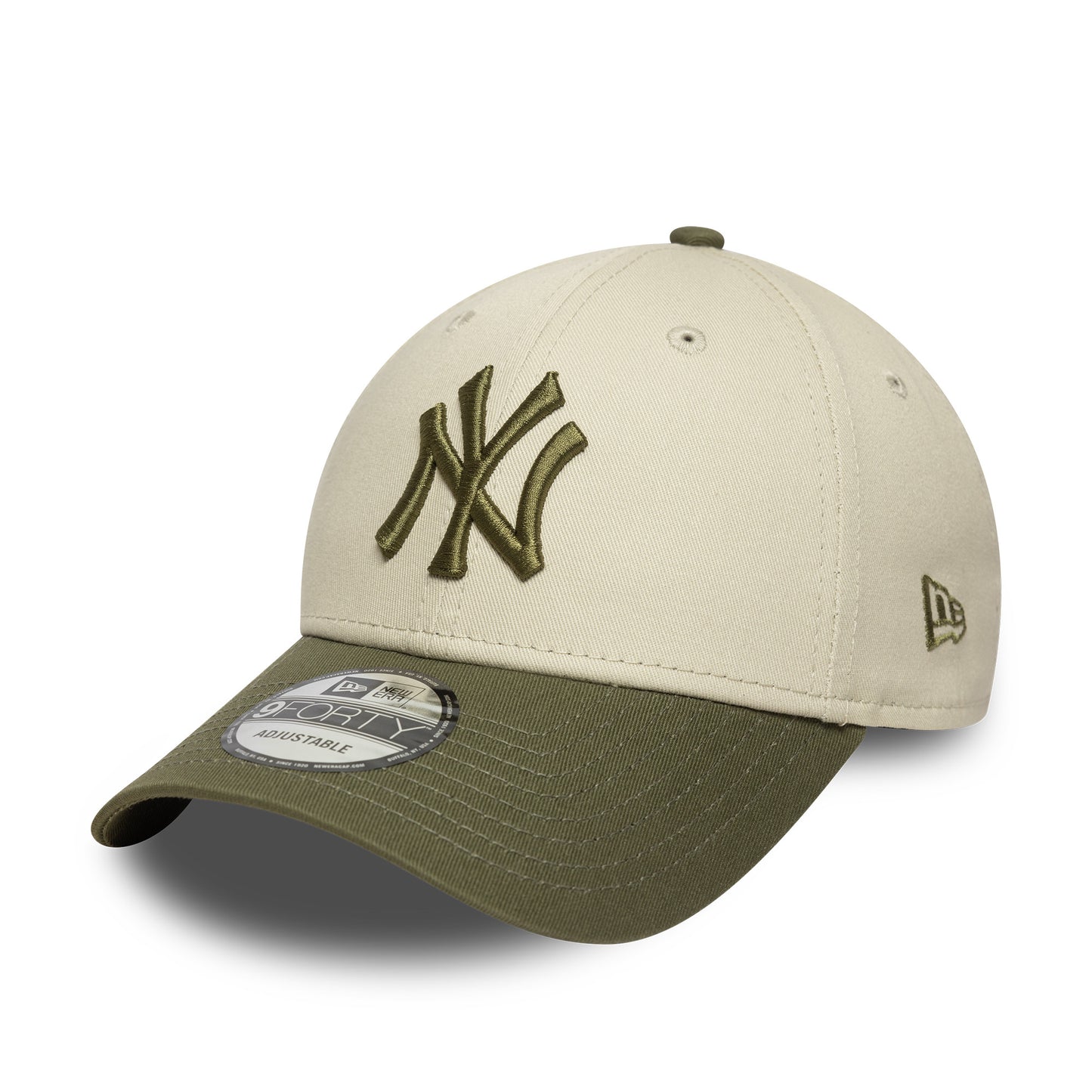 New Era 9FORTY Cap New York Yankees MLB Side Patch beige