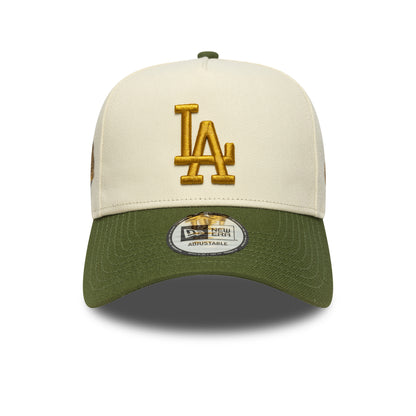 New Era 9FORTY E-Frame Cap Los Angeles Dodgers MLB World Series Patch beige