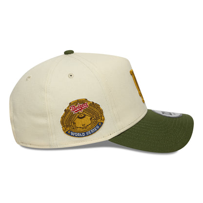 New Era 9FORTY E-Frame Cap Los Angeles Dodgers MLB World Series Patch beige