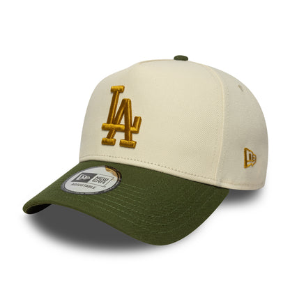 New Era 9FORTY E-Frame Cap Los Angeles Dodgers MLB World Series Patch beige