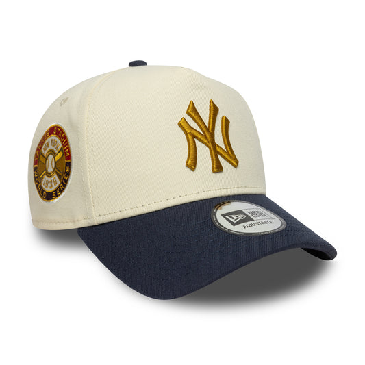 New Era 9FORTY E-Frame Cap New York Yankees MLB World Series Patch beige