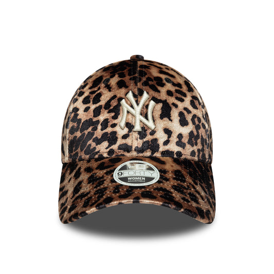 New Era 9FORTY Damen Cap New York Yankees MLB Leo Velour brown