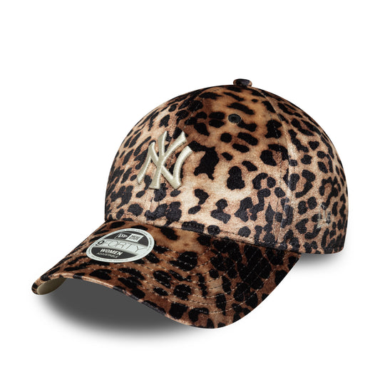 New Era 9FORTY Damen Cap New York Yankees MLB Leo Velour brown
