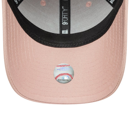 New Era 9FORTY Damen Cap New York Yankees MLB Metallic Logo pink