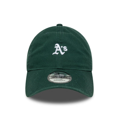 New Era 9TWENTY Cap Oakland Athletics MLB Washed Mini Logo dark green