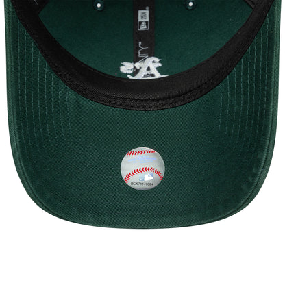 New Era 9TWENTY Cap Oakland Athletics MLB Washed Mini Logo dark green