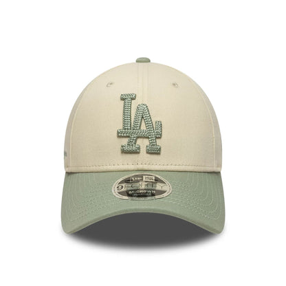 New Era 9FORTY Cap MLB Los Angeles Dodgers Side Script light beige/pastel green