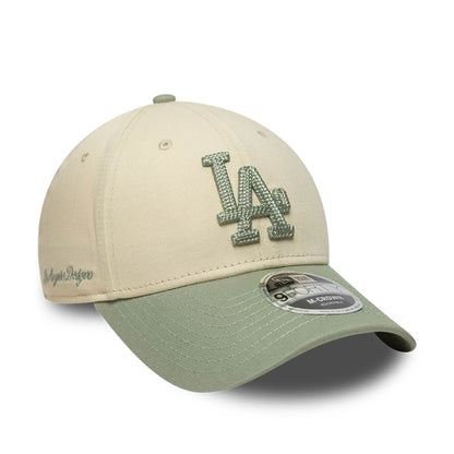 New Era 9FORTY Cap MLB Los Angeles Dodgers Side Script light beige/pastel green