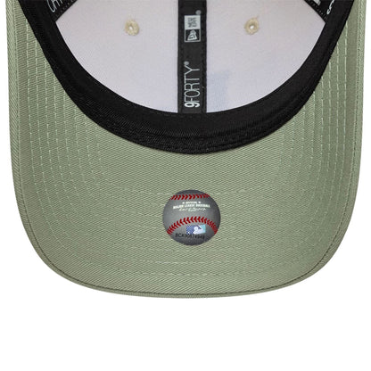 New Era 9FORTY Cap MLB Los Angeles Dodgers Side Script light beige/pastel green