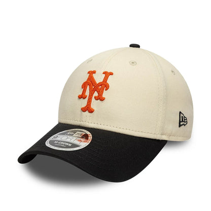 New Era 9FORTY Cap MLB New York Mets Side Script light beige/black